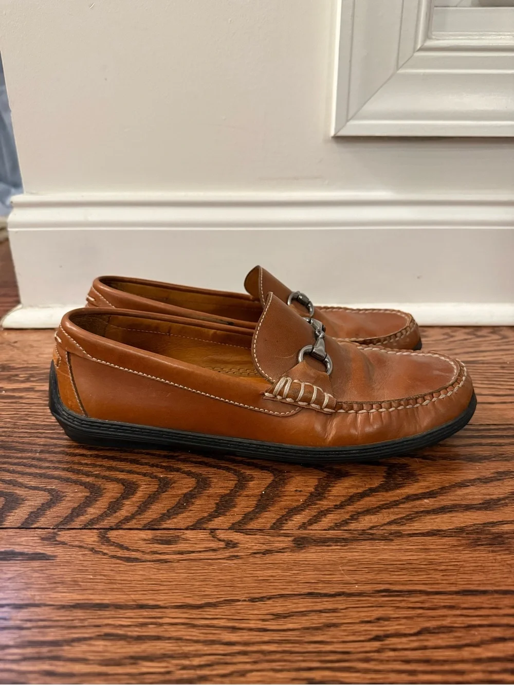 Peter Millar Leather Bit Loafers, size 9.5